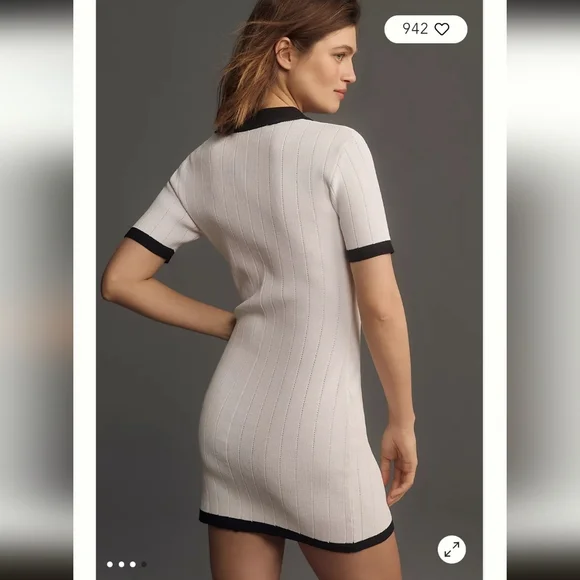 Anthropologie Endless Rose Polo Knit Mini Dress, Women's Size Medium - Picture 2 of 9